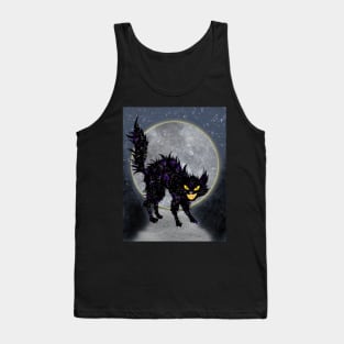 Child of the Moon and the Underworld - Evil black cat illustration Tank Top